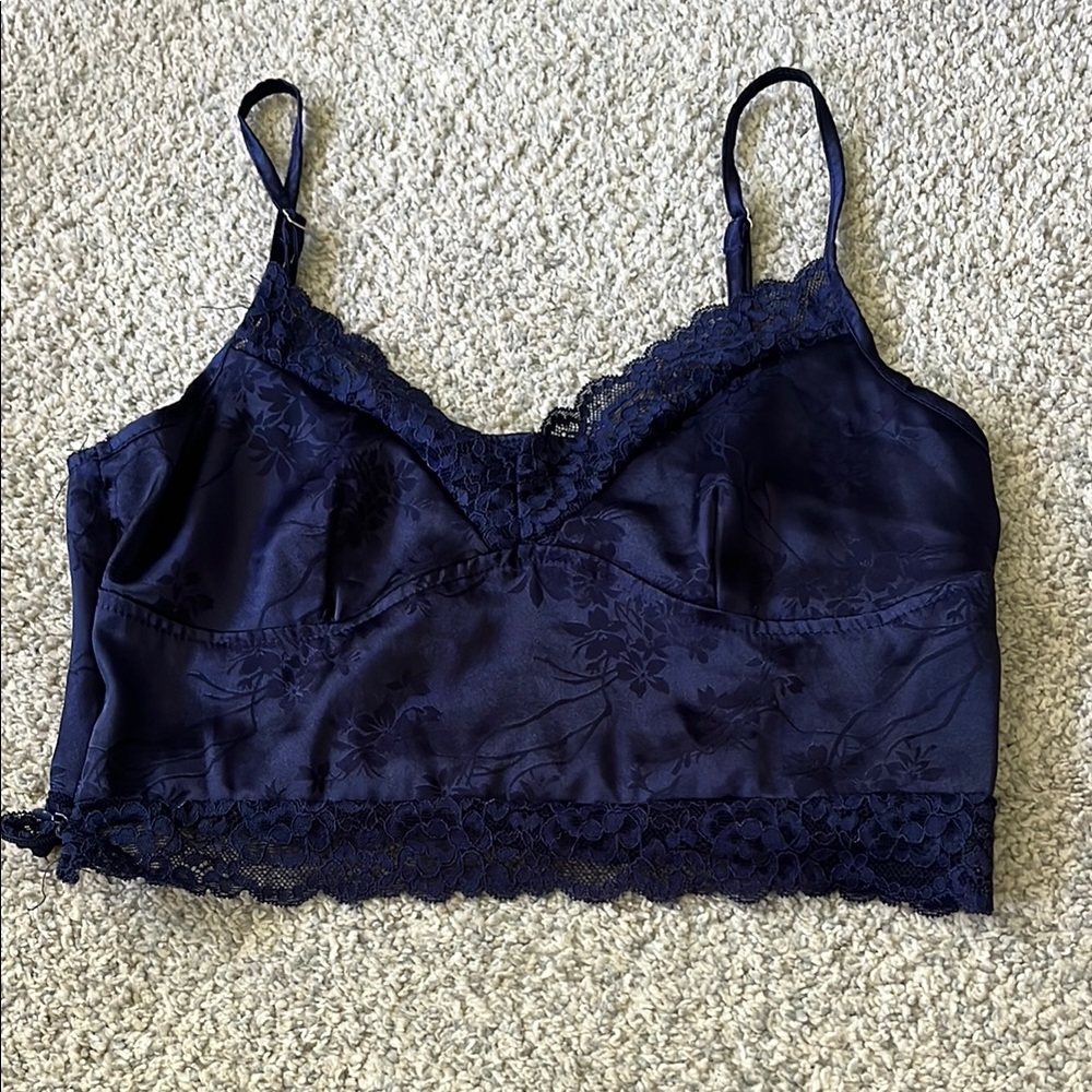 SHEIN Deep Blue Lace Camisole